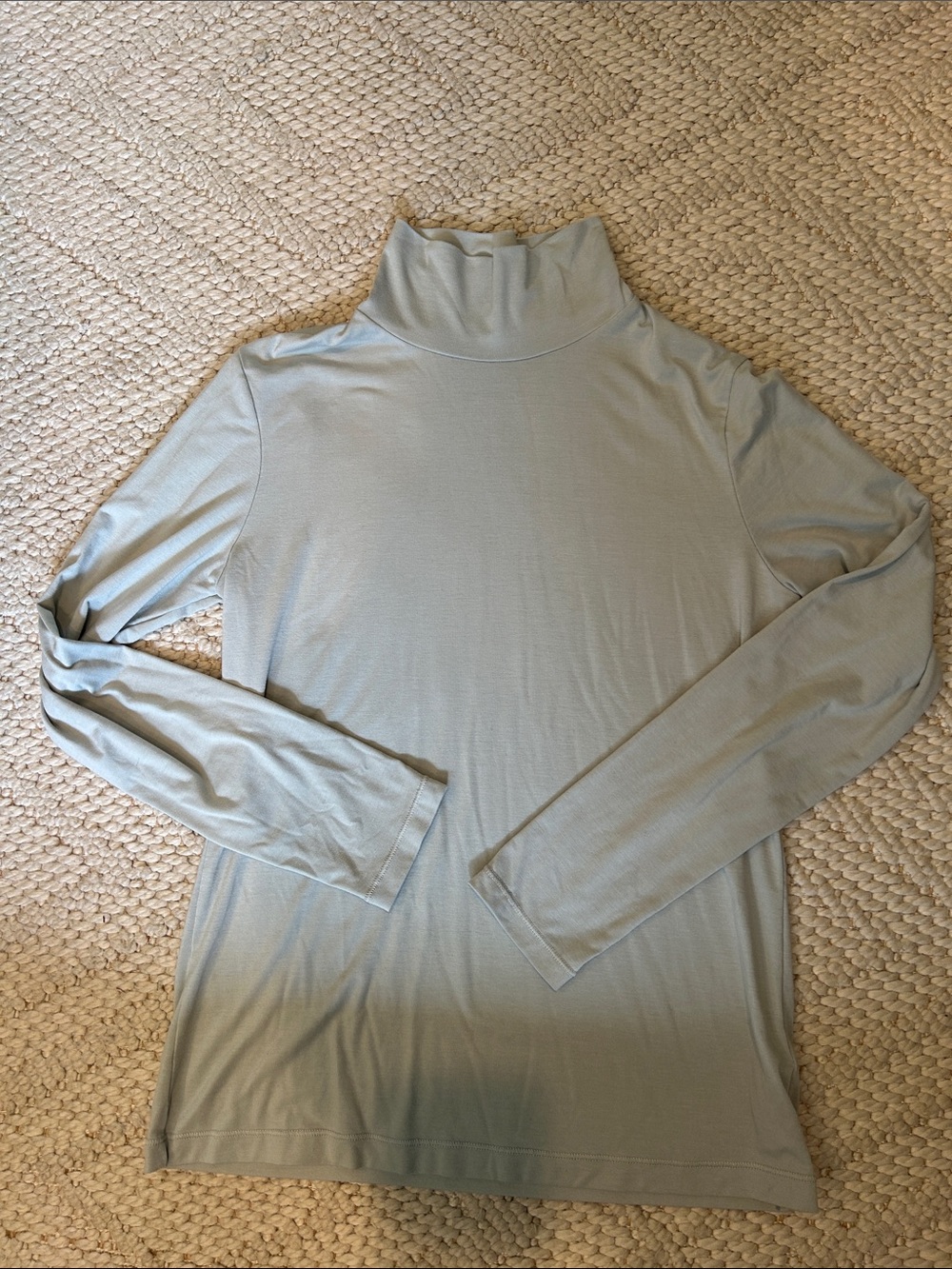 Athleta Light Sage Green Turtleneck Long Sleeve Top